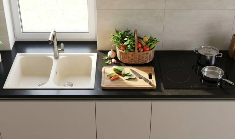 4 CÁCH BỐ TRÍ CHẬU RỬA VÀ BẾP ĐẢM BẢO SẠCH THOÁNG VÀ AN TOÀN