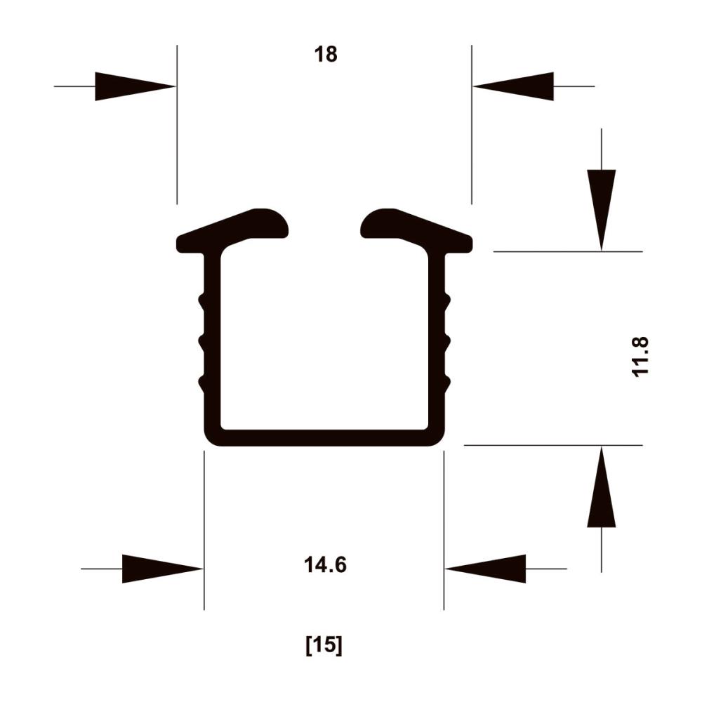 Ray trượt - Phụ kiện cho cửa trượt Hafele SLIDO F-LINE18 50A
