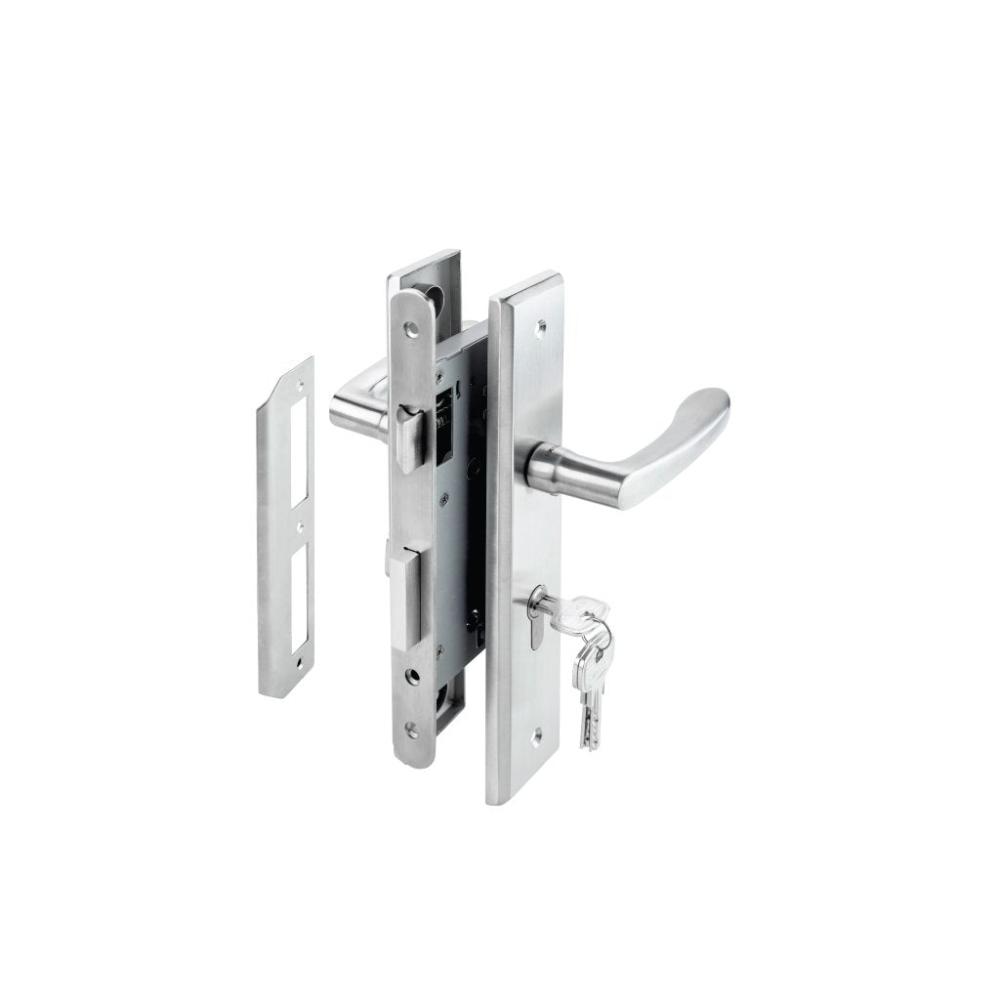 Bộ tay nắm Hafele đế dài kiểu Oval (tay nắm - thân khóa - ruột)