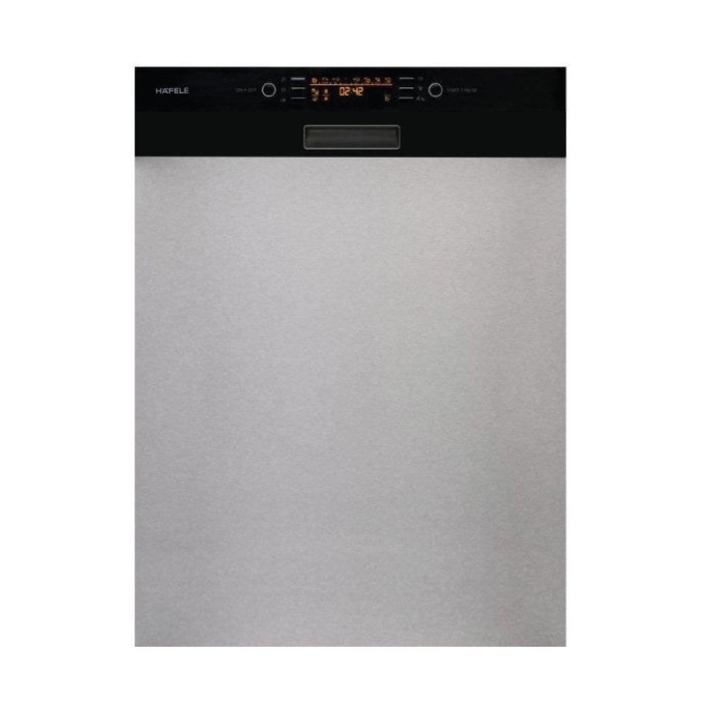 Máy rửa chén bán âm mặt đen Hafele HDW-HI60B, 15 bộ đồ ăn Châu Âu, 60 cm