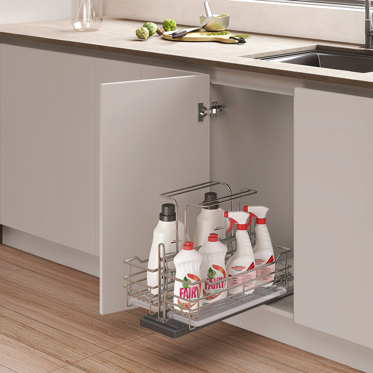 Rổ đựng dụng cụ vệ sinh Hafele - nan Ovan Inox 304