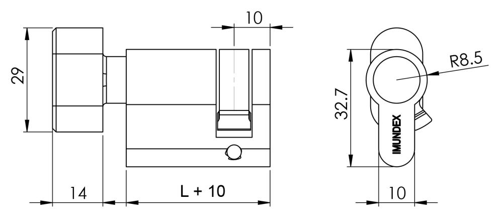 Ruột khóa 1 đầu vặn ovan