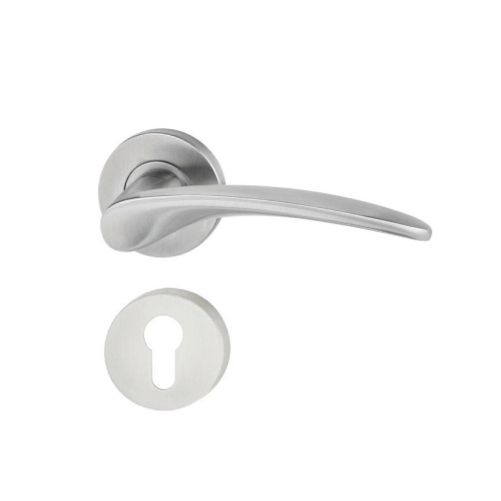 Tay nắm gạt có nắp che cho cửa phòng Hafele - Inox mờ