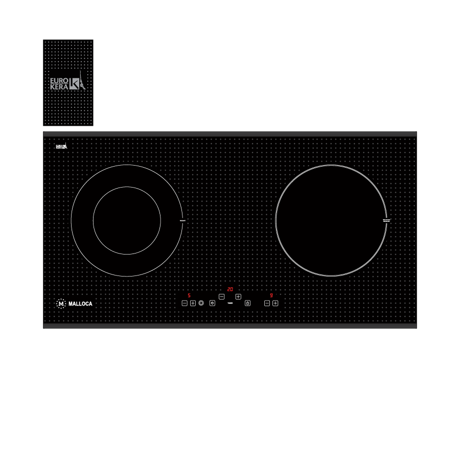 Bếp từ kết hợp hồng ngoại 2 vùng nấu 72cm