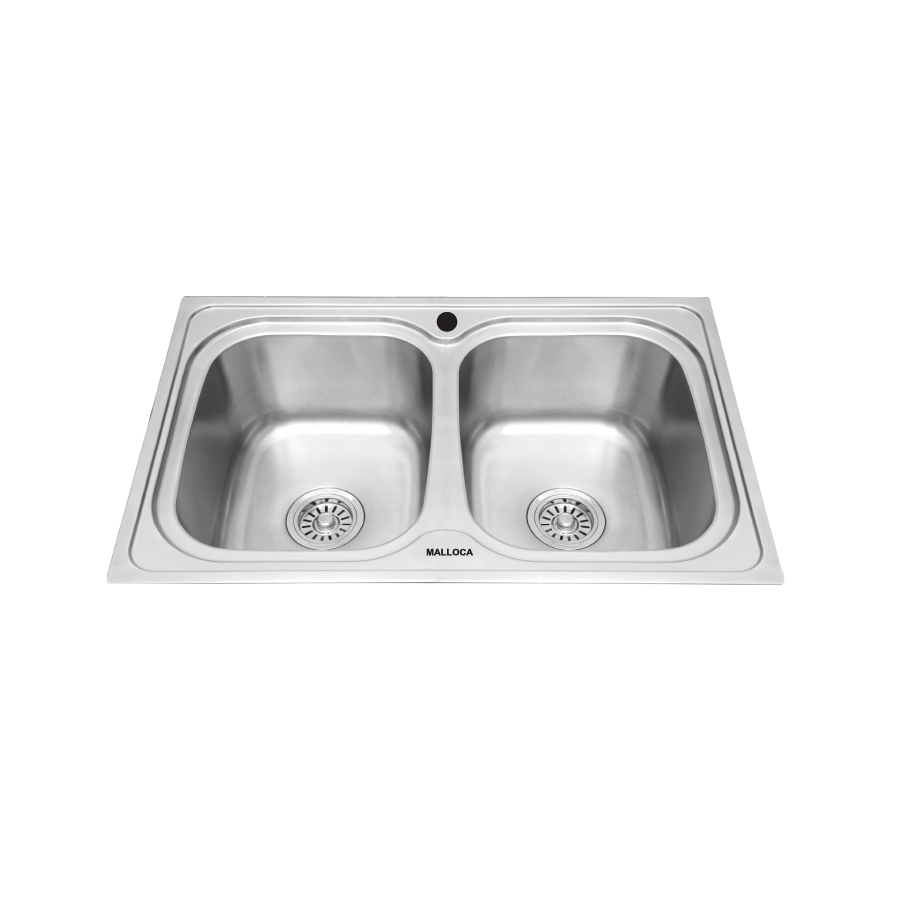 Chậu rửa chén 2 hố inox 304 kích thước 77.6cm