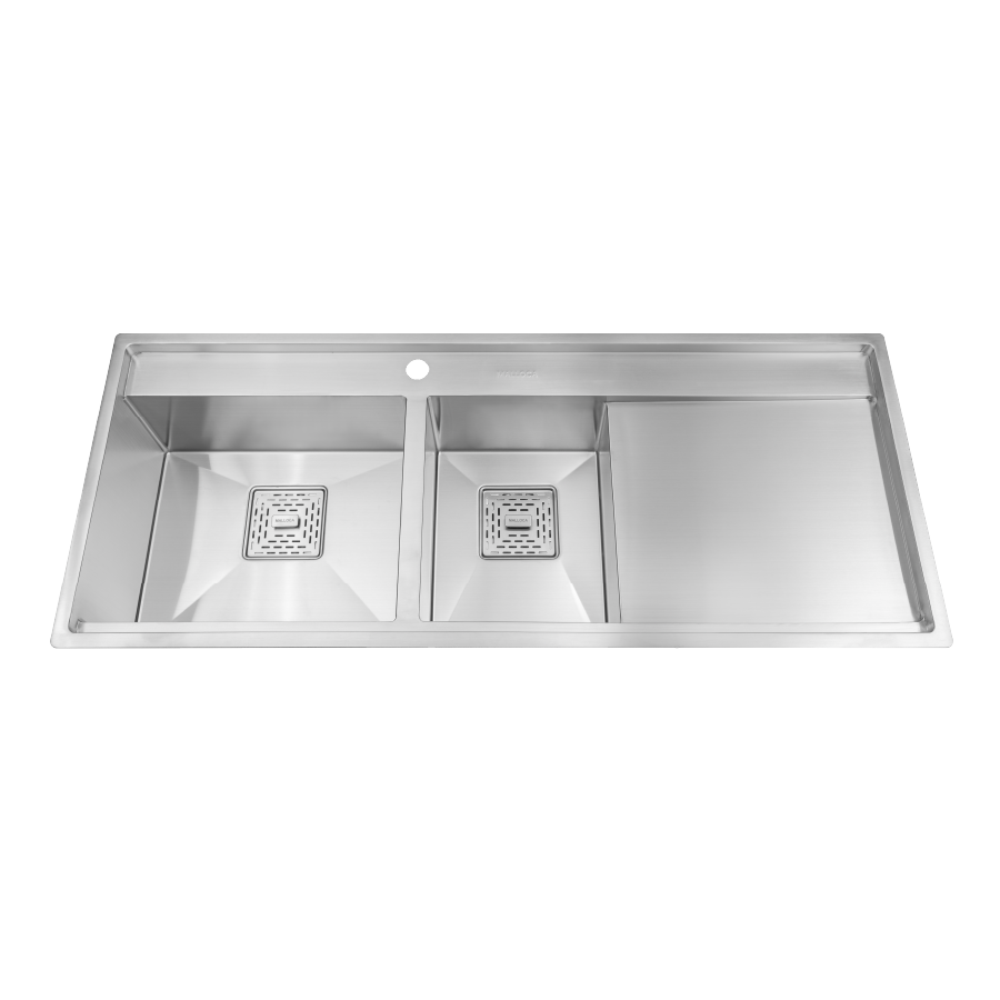 Chậu rửa chén 2 hố inox 304 kích thước 116cm