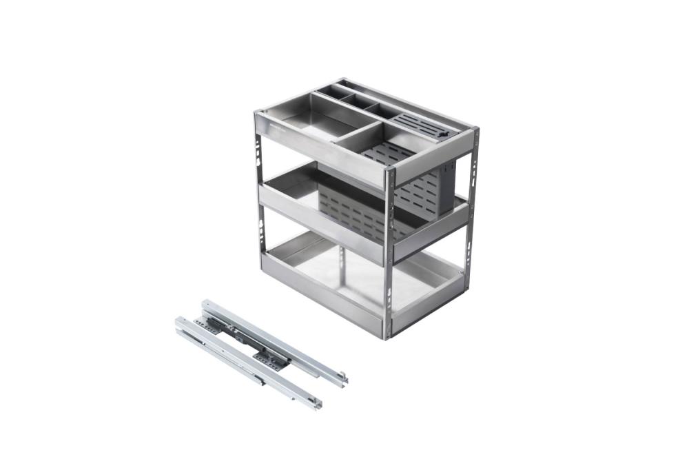 Giá dao thớt gia vị 400mm Inox 304 hộp GrandX XK.B35S