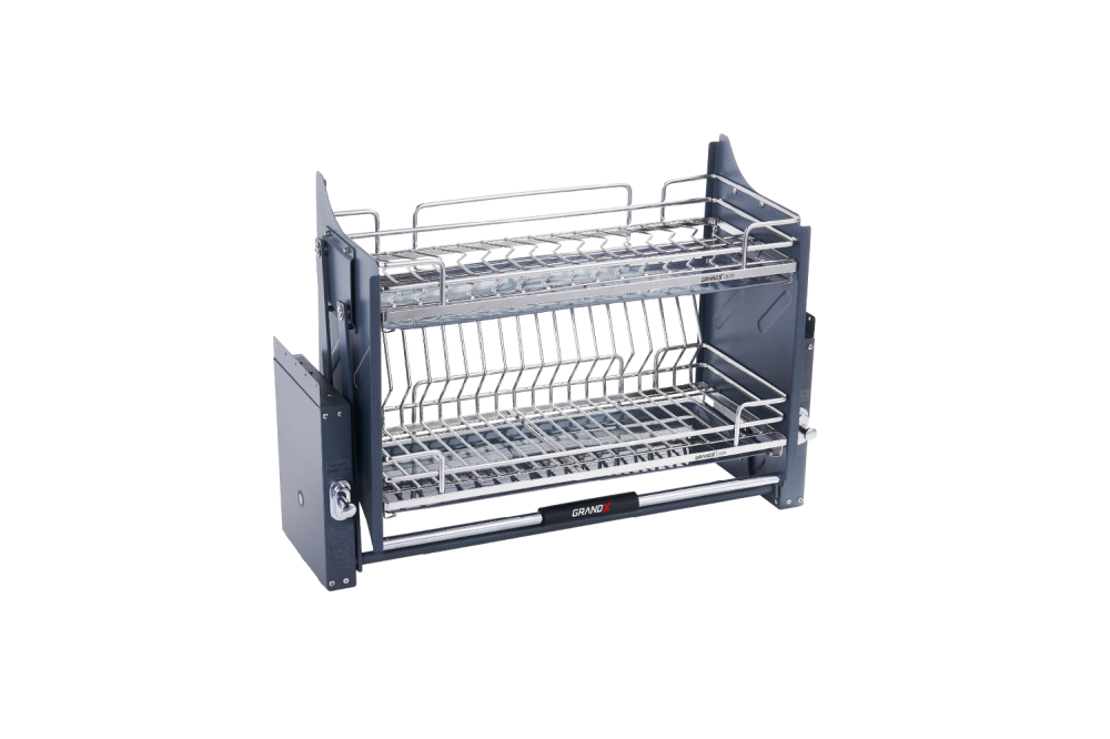 Giá bát nâng hạ 700mm Inox 304 nan Oval GrandX XL.70M