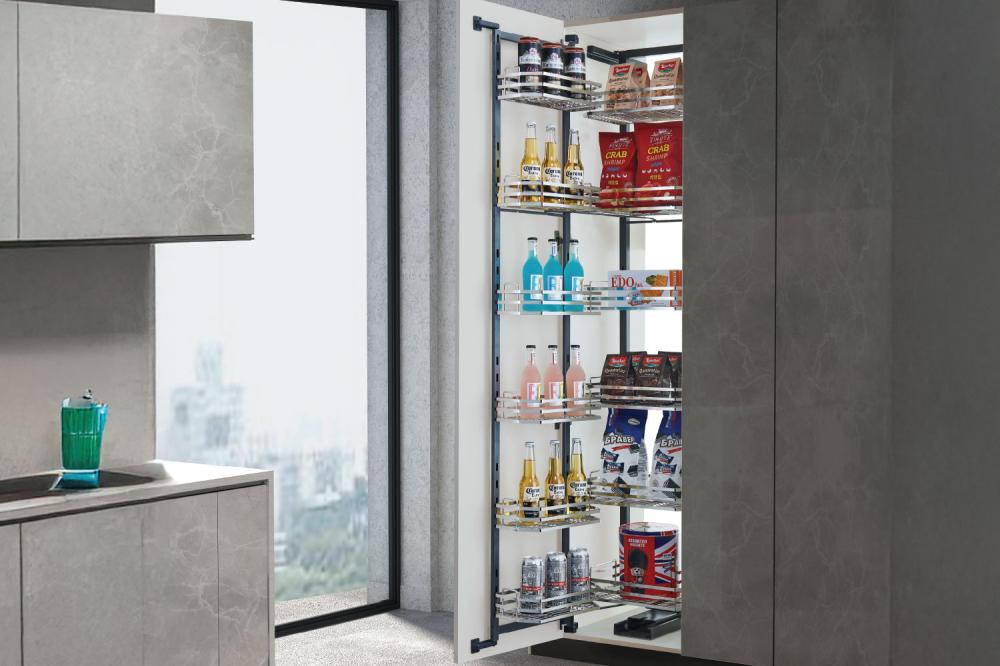 Tủ đồ khô 6 tầng 450mm Inox 304 nan dẹt GrandX XPR.450S cánh mở